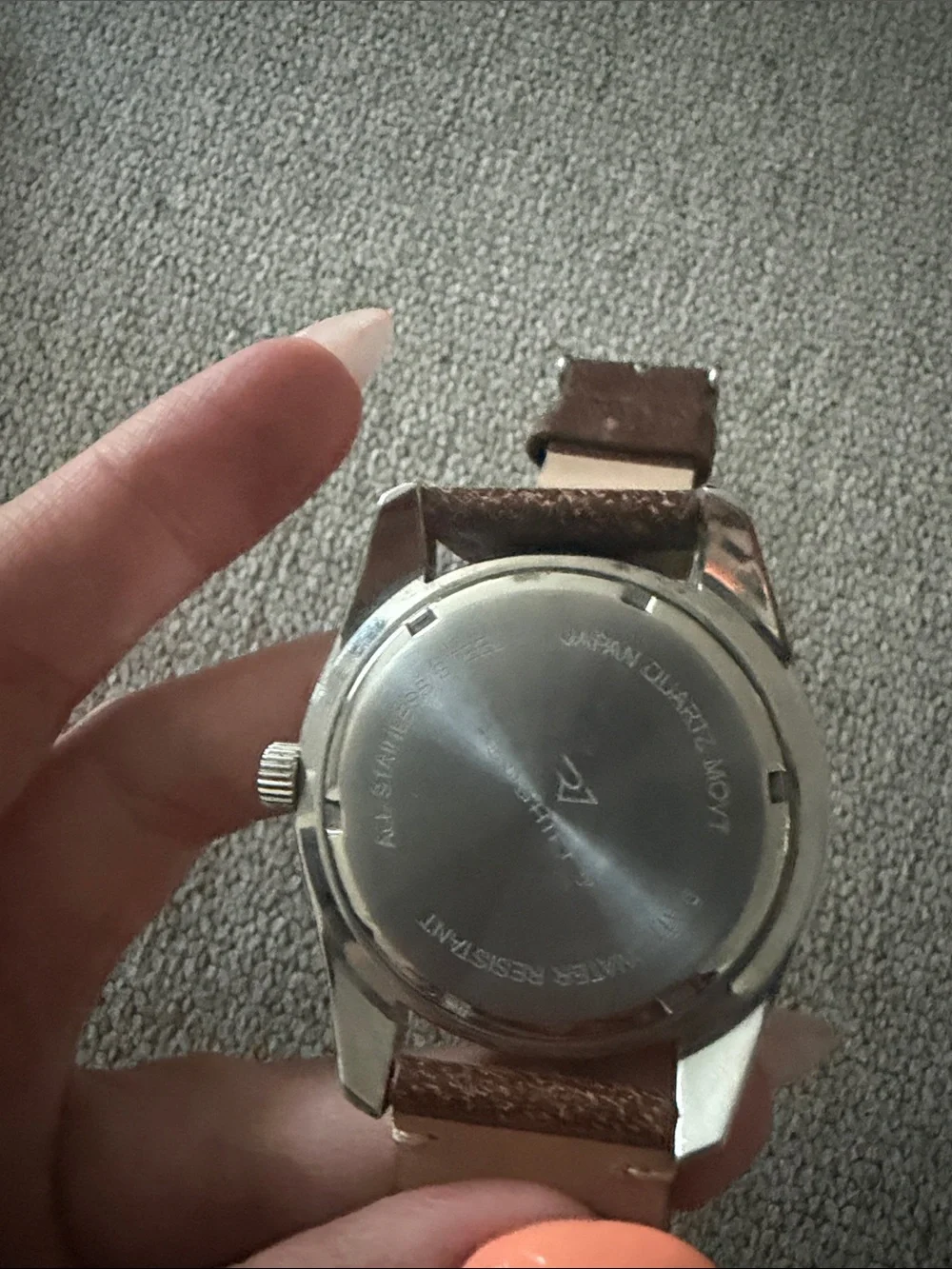RedShift 7 Black Dial Stainless Watch with Brown Leather Strap